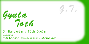 gyula toth business card