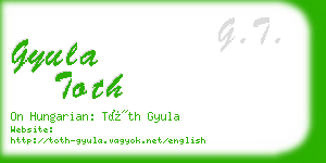 gyula toth business card